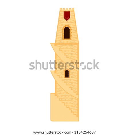 Isolated medieval tower building