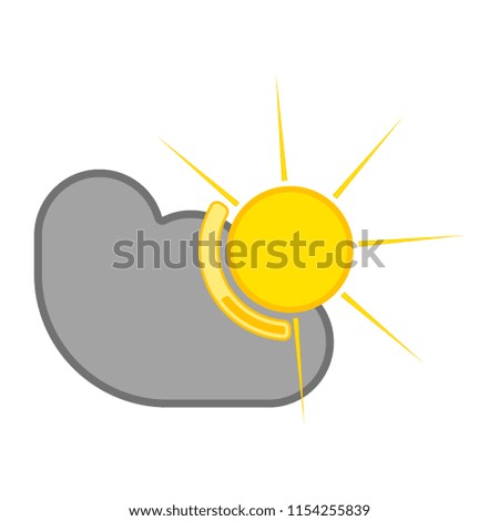 Isolated cloudy weather icon