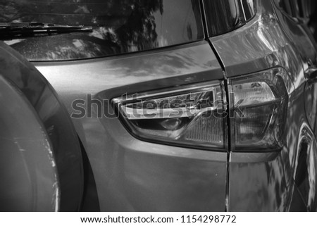 Car taillight black and white wallpaper 