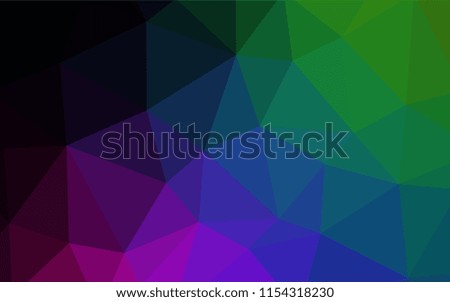 Dark BLUE vector polygonal pattern. Geometric illustration in Origami style with gradient.  New template for your brand book.