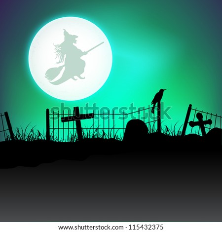 Halloween night background. EPS 10.
