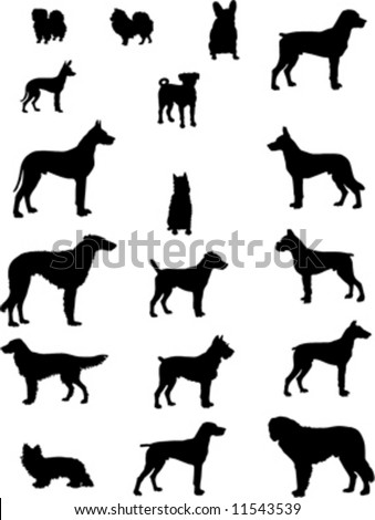  dogs silhouettes