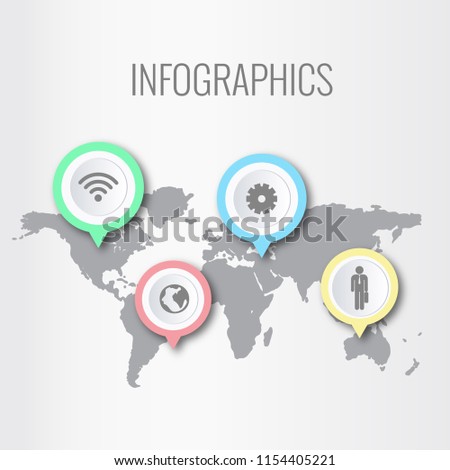Vector infographics timeline design template with label design and icons 4 options or steps. Can be used for content, business, process infographics, diagram chart, digital network, flowchart, process