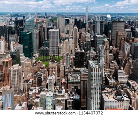 Skyscrapers and cityscape of Manhattan in New York City, USA