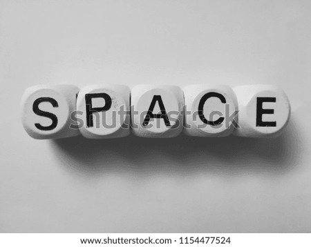word space spelled in dice