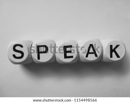 word speak spelled on dice