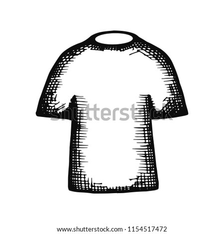 shirt drawing object. isolated sketch.