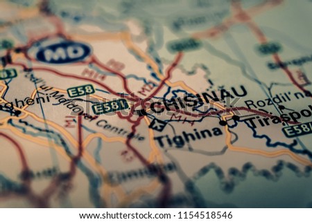 Chisinau, Moldova on the map