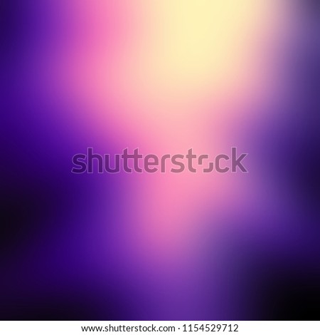 Magic shine abstract background. Black, purple, yellow gradient illustration. Ombre blurred pattern. Defocused texture. Mystery empty template. 