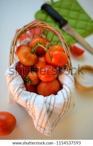 Tomatoes in the basket