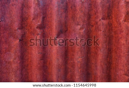 Old zinc sheet with rusted