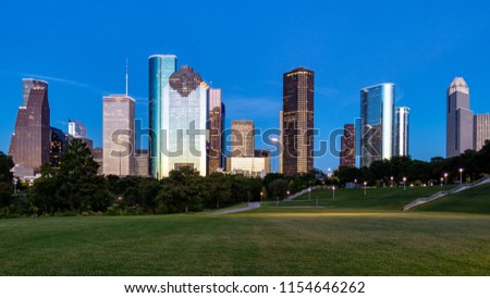 Houston Skyline from Eleanor Tinsley Park