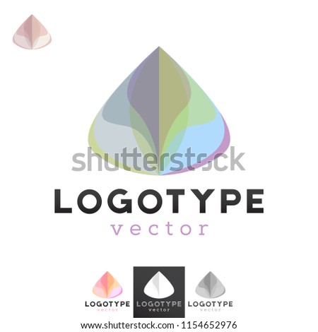 Vector Leaf Flower Symmetric Spike Logo