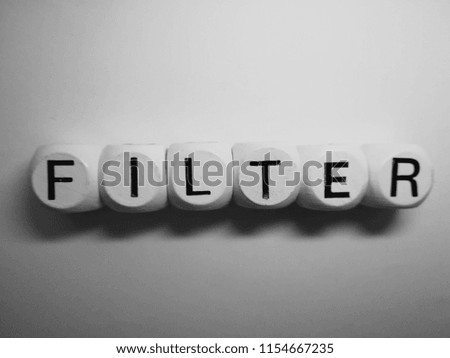 word filter spelled on dice
