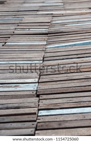 The old long wooden pathway at outdoor