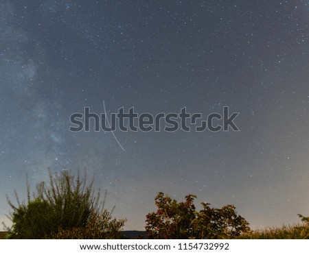 Milky Way in summer sky at night