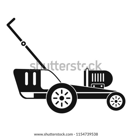 Grass cutter icon. Simple illustration of grass cutter icon for web design isolated on white background