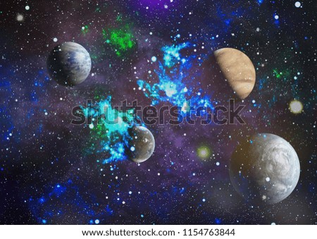 Stars, dust and gas nebula in a far galaxy. Elements of this image furnished by NASA
