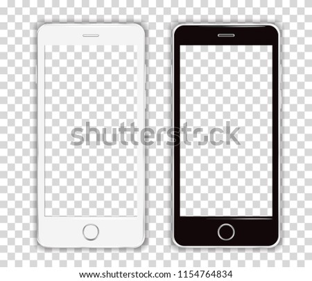 Realistic Cellphone Smartphone Vector of Touchscreen Phone frame Device