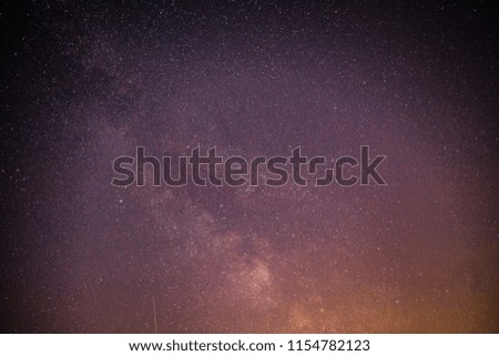 A light and gentle photo of the milky way