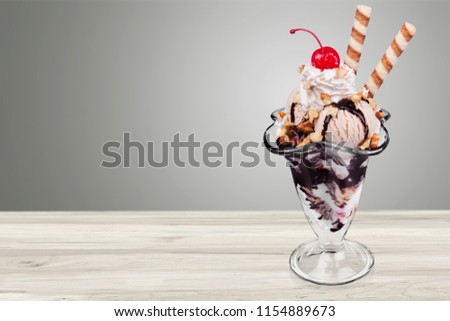Tasty ,sweet Ice Cream in cup on