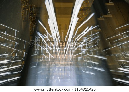 Abstract image of tunnel, multiple exposure. Image for background of future manipulation
