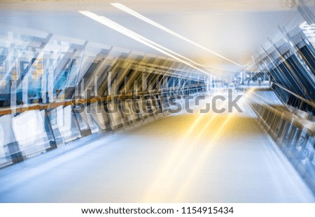 Abstract image of tunnel, multiple exposure. Image for background of future manipulation