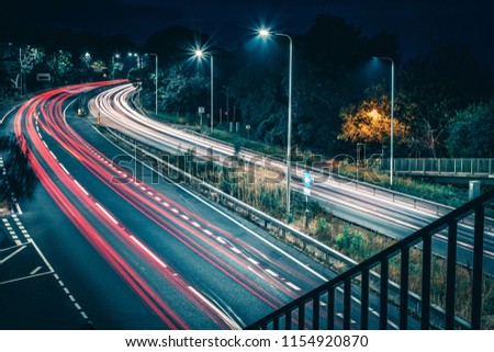Night Long Exposure Roads Royalty-Free Stock Photo #1154920870