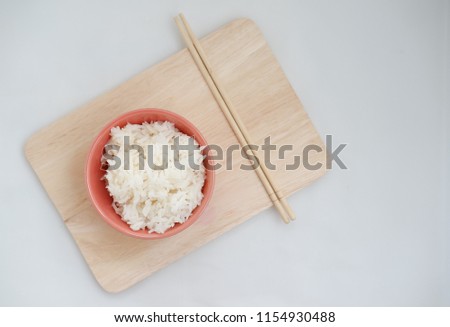 Jasmine rice isolated and white background