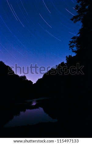 night sky over the river