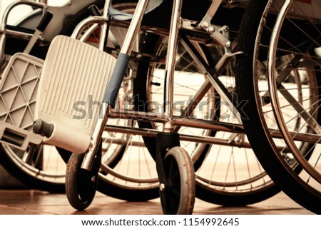 Wheelchair for the disabled and the sick.