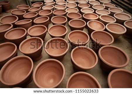 Clay mortars for thai cooking, Hand made