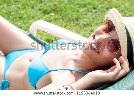 beautiful attractive woman at the beachside