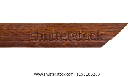 wooden baguette isolated on white background