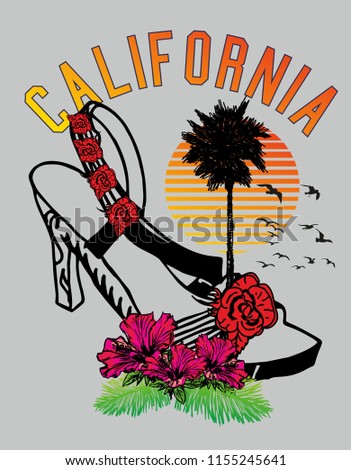 california graphic design vector art