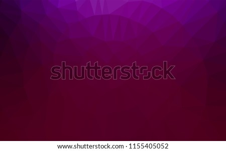 Dark Purple vector polygonal background. Triangular geometric sample with gradient.  The polygonal design can be used for your web site.