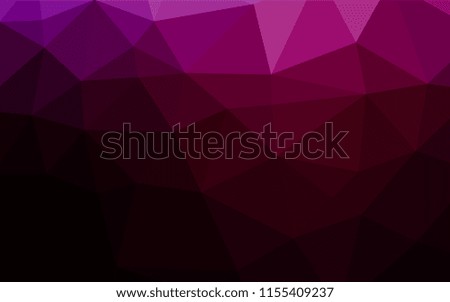 Dark Purple vector hexagon mosaic template. A completely new color illustration in a vague style. A new texture for your design.