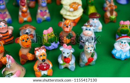 Texture Background pattern. Folk art Articles made of clay Hobbies and Creativity is a process of human activity that helps to develop the outlook and express the creative aspects of one's personality