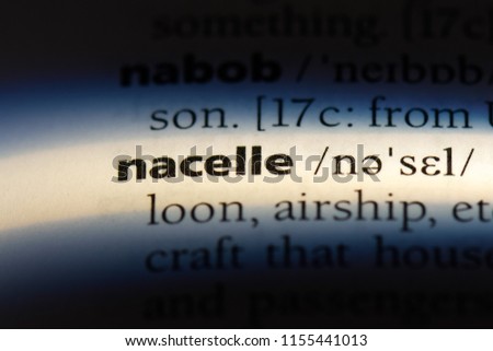 nacelle word in a dictionary. nacelle concept.