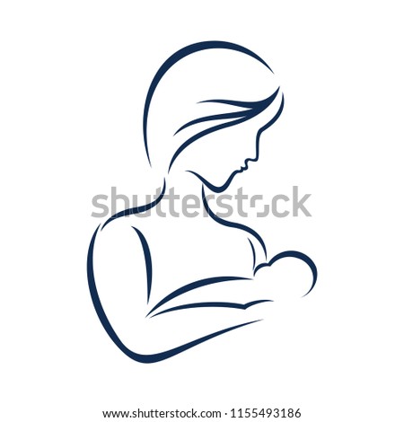 Mom Pregnant / breastfeeding illustration