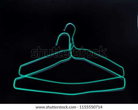 Set of coat hangers set background vector