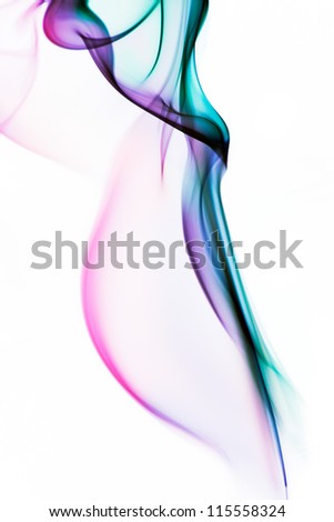 Colorful smoke on the white background. Royalty-Free Stock Photo #115558324