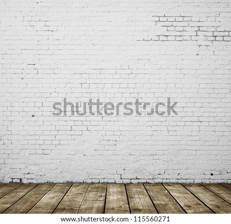 High resolution gray brick concrete room