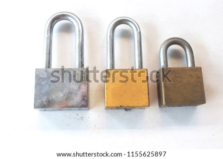  closed Padlock on a white background
