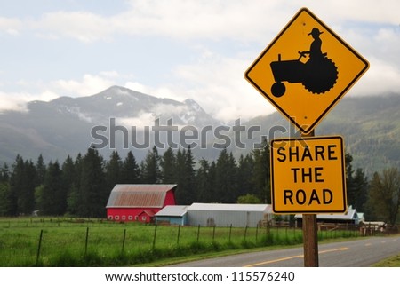 Farm sign in western Washington