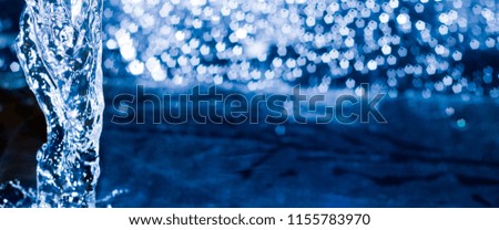banner for website, splashes of water blue as the background, blurring