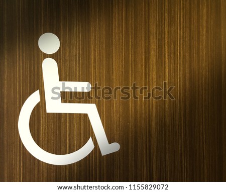 Toilet sign for disabled people 