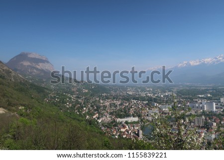 Skyline of the city of Grenoble, France