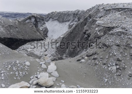 Icelandic volcanic landscape at the south end of the Icelandic glacier Vatnajökull
