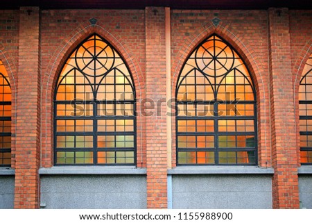 Window of catholic church.